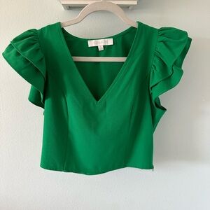 Green Crop Top